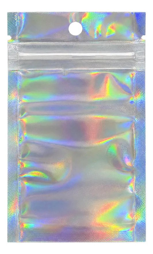 Saco zip holográfico