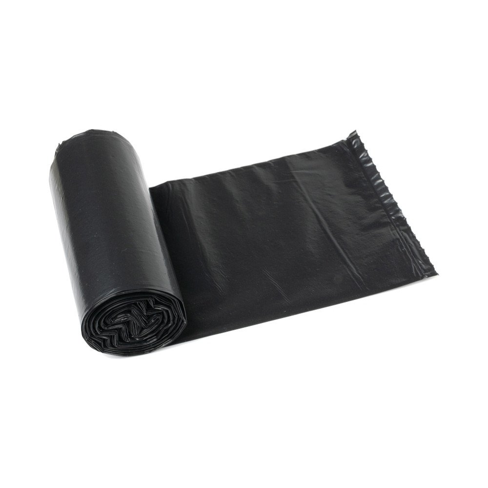 Saco de lixo preto em rolo